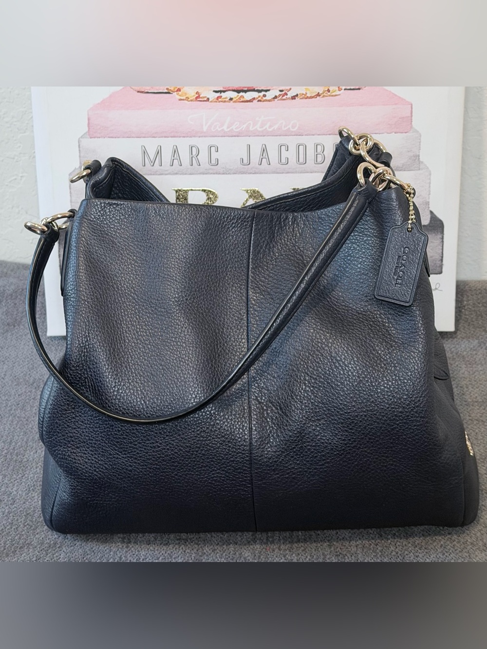 Coach Madison Phoebe Navy Shoulder Bag No. L1557-F35723